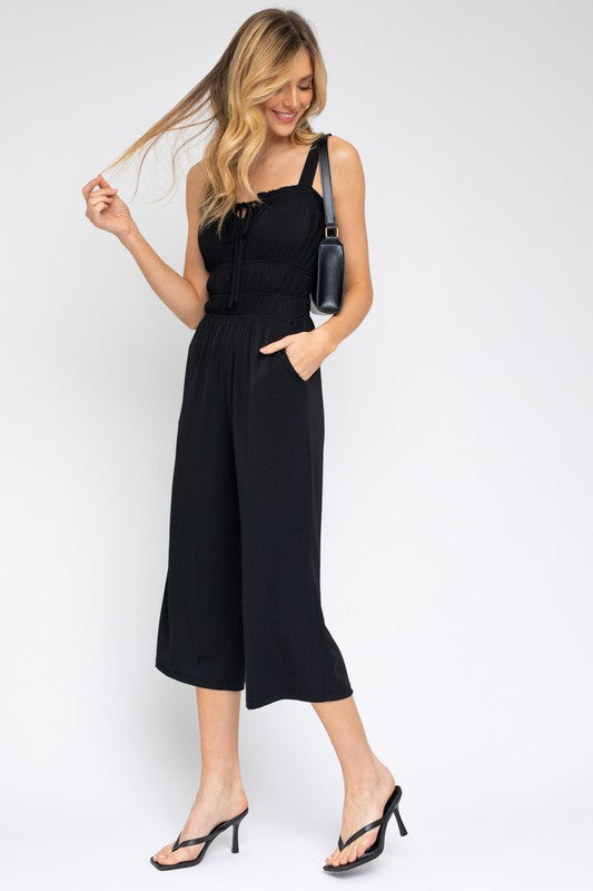 Sleeveless Drawstring Cropped Jumpsuit-Teresa&#39;s Fashionista LLC