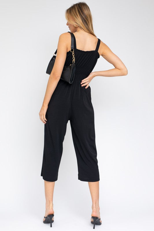 Sleeveless Drawstring Cropped Jumpsuit-Teresa&#39;s Fashionista LLC