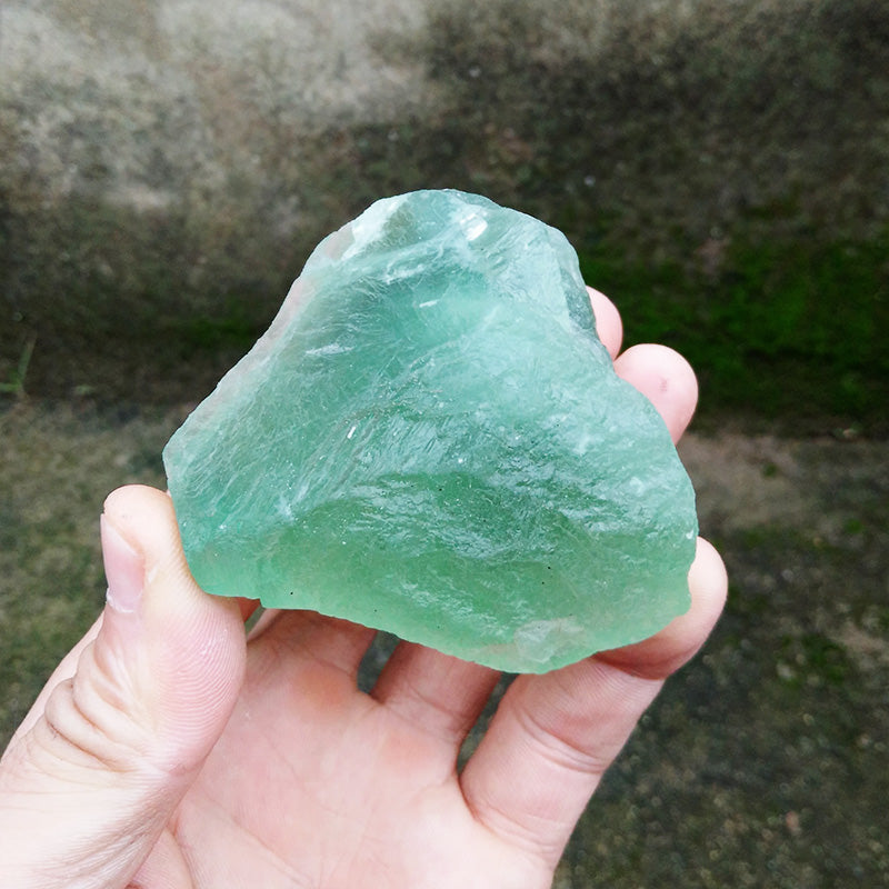 Natural Brazilian Green Fluorite Mineral Crystal Popular Science Natural Crystal Stone-Teresa&#39;s Fashionista LLC