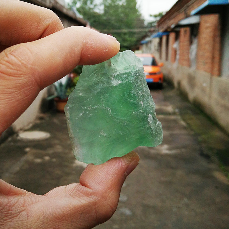 Natural Brazilian Green Fluorite Mineral Crystal Popular Science Natural Crystal Stone-Teresa&#39;s Fashionista LLC