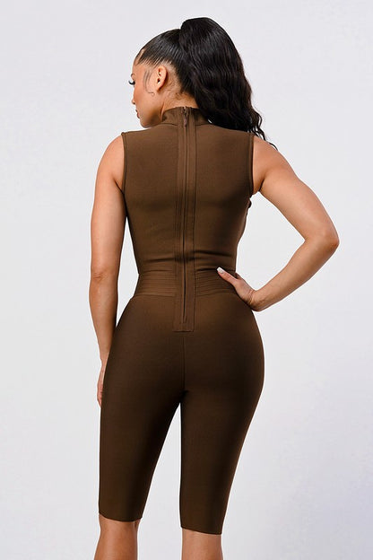 Criss Cross Sexy Bandage Romper-Teresa&#39;s Fashionista LLC