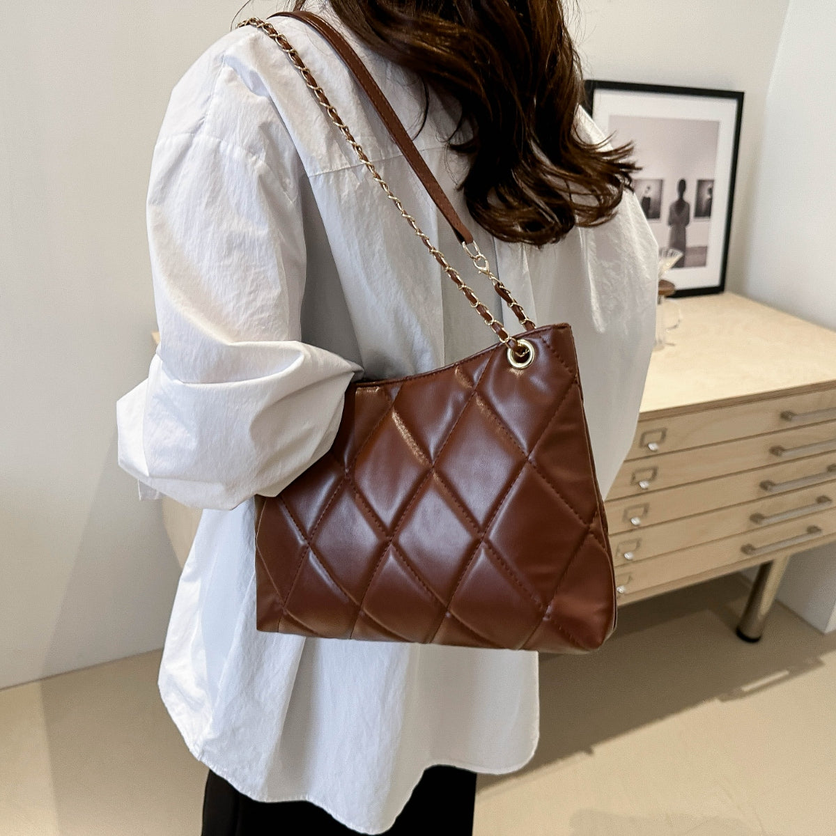 PU Leather Medium Handbag-Teresa&#39;s Fashionista LLC