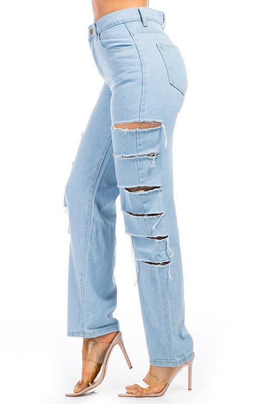 DENIM JEANS MULTI CUT