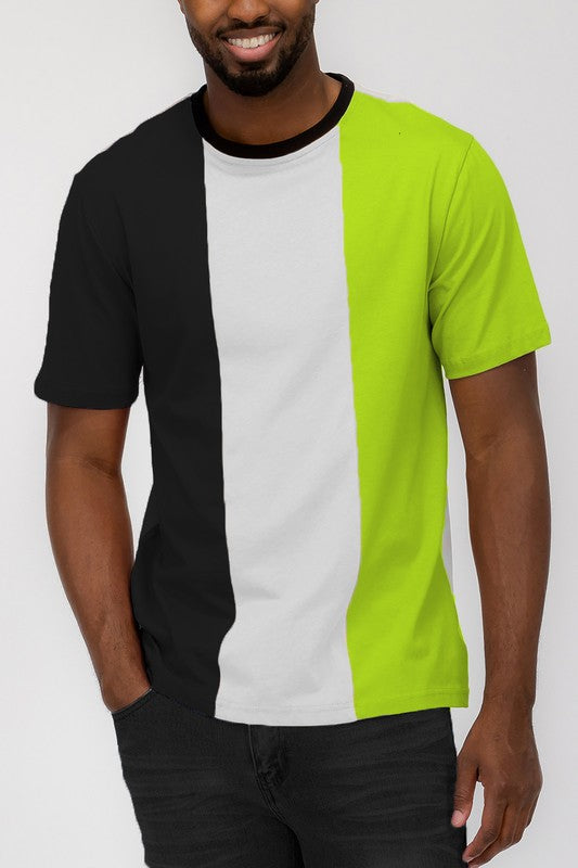 Weiv Mens Color Block T Shirt-Teresa&#39;s Fashionista LLC