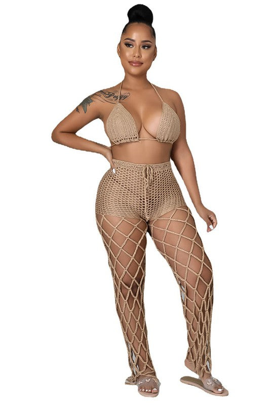 SEXY BEACH STYLE CROCHET SET-Teresa&#39;s Fashionista LLC