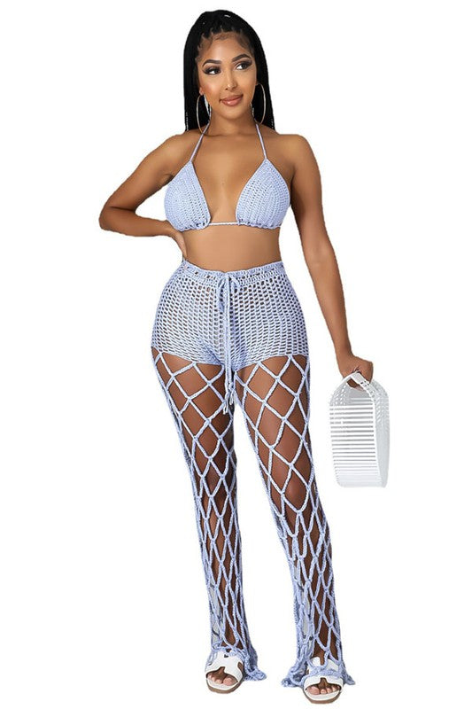 SEXY BEACH STYLE CROCHET SET-Teresa&#39;s Fashionista LLC