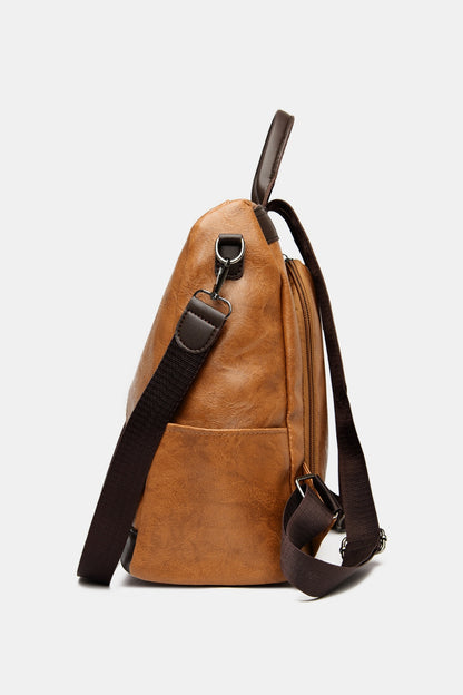 PU Leather Large Backpack Bag-Teresa&#39;s Fashionista LLC