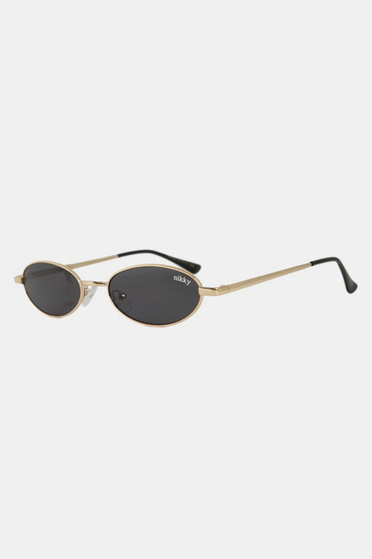 Nicole Lee USA Metal Frame Finley Oval Sunglasses-Teresa&#39;s Fashionista LLC