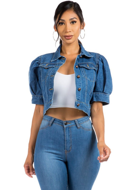 DENIM JACKET-Teresa&#39;s Fashionista LLC