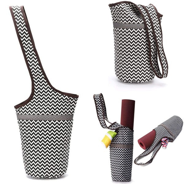 Yoga Mat Tote Bag with Large Side Pockets-Teresa&#39;s Fashionista LLC