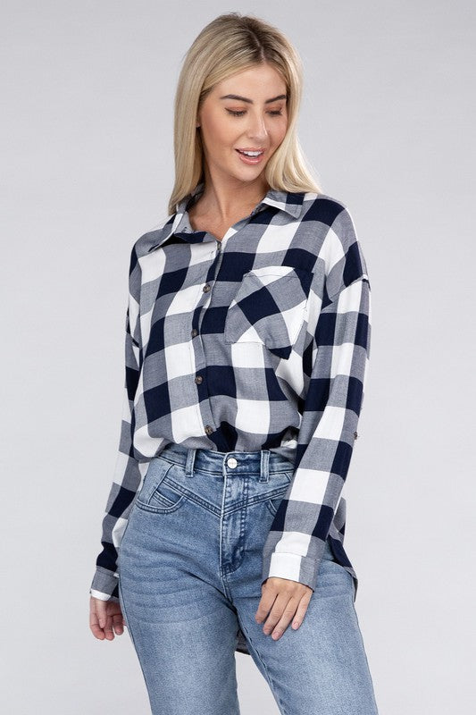 Classic Plaid Flannel Shirt-Teresa&#39;s Fashionista LLC