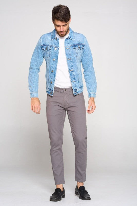 Men's Denim Jacket-Teresa&#39;s Fashionista LLC