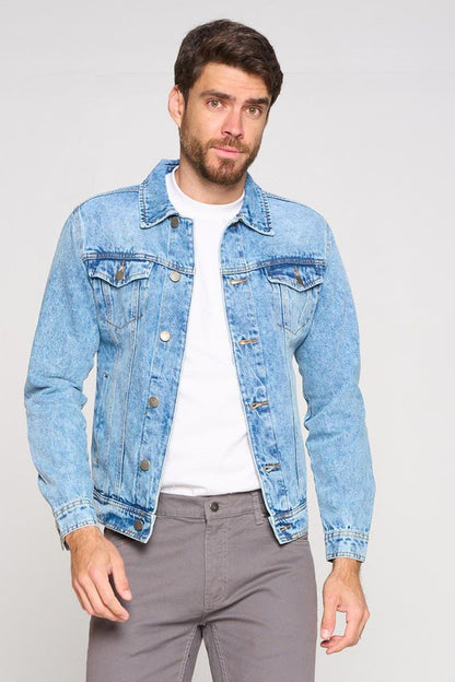 Men's Denim Jacket-Teresa&#39;s Fashionista LLC