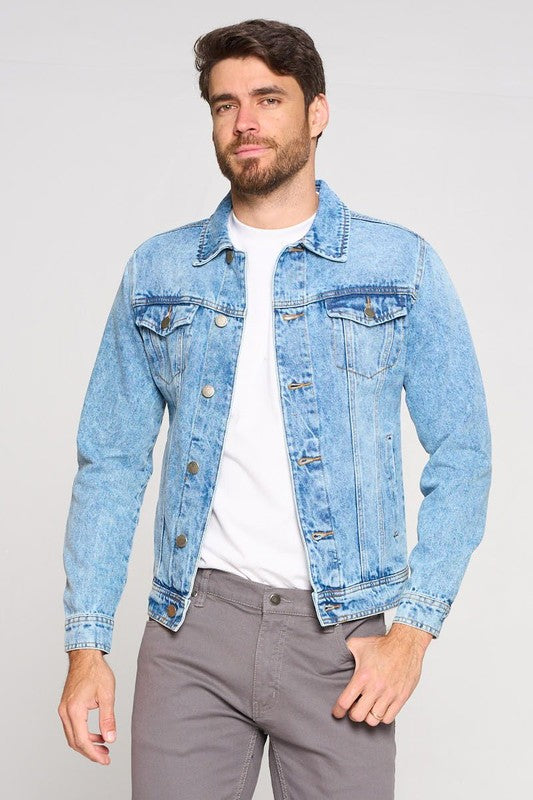 Men's Denim Jacket-Teresa&#39;s Fashionista LLC