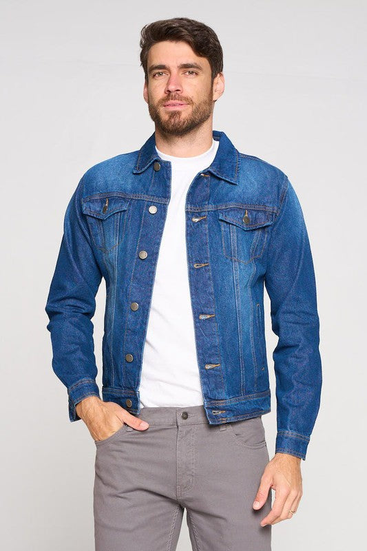 Men's Denim Jacket-Teresa&#39;s Fashionista LLC