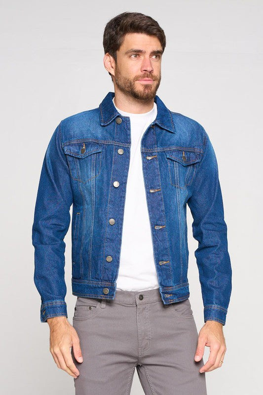 Men's Denim Jacket-Teresa&#39;s Fashionista LLC