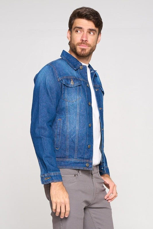 Men's Denim Jacket-Teresa&#39;s Fashionista LLC