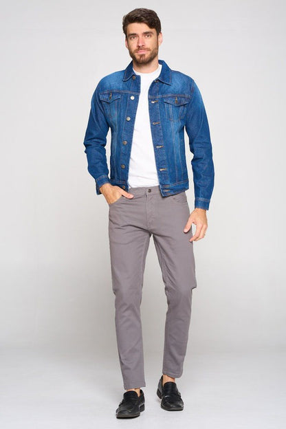 Men's Denim Jacket-Teresa&#39;s Fashionista LLC