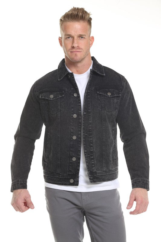 Men's Denim Jacket-Teresa&#39;s Fashionista LLC