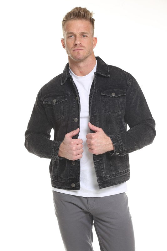 Men's Denim Jacket-Teresa&#39;s Fashionista LLC