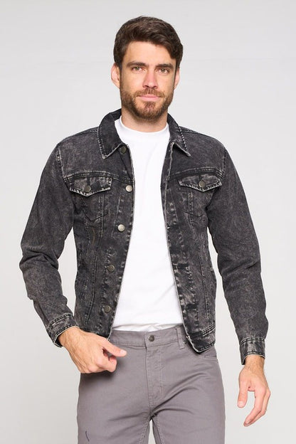 Men's Denim Jacket-Teresa&#39;s Fashionista LLC