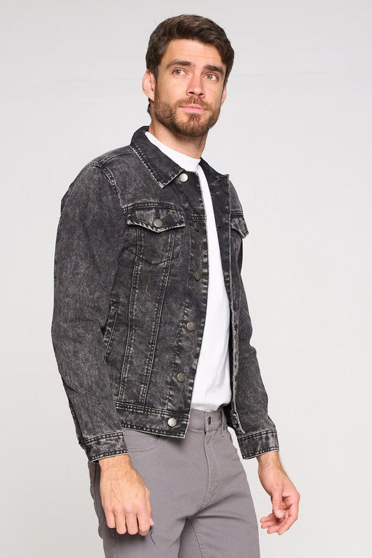 Men's Denim Jacket-Teresa&#39;s Fashionista LLC