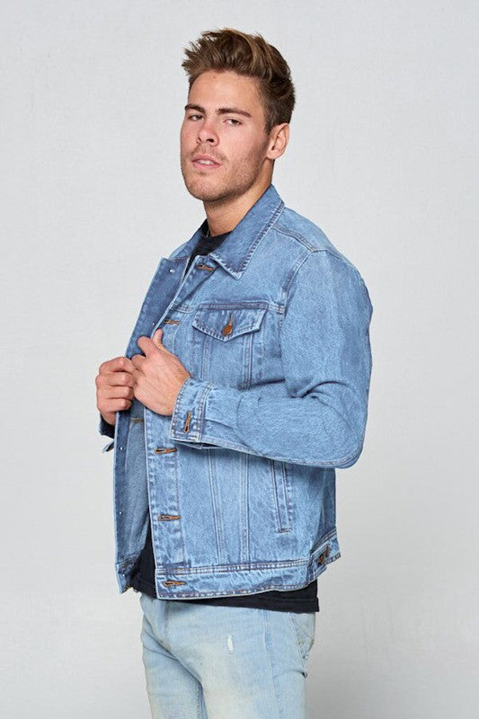 Men's Denim Jacket-Teresa&#39;s Fashionista LLC