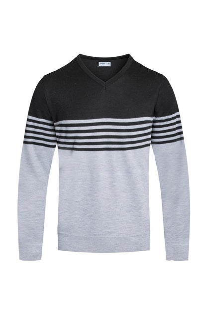 Weiv Mens Knit VNeck Pullover Sweater-Teresa&#39;s Fashionista LLC