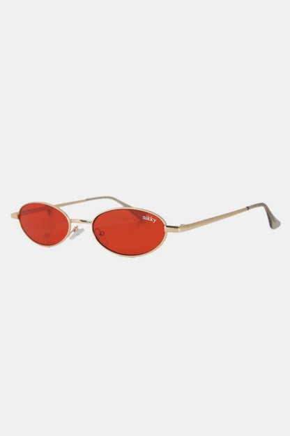 Nicole Lee USA Metal Frame Finley Oval Sunglasses-Teresa&#39;s Fashionista LLC