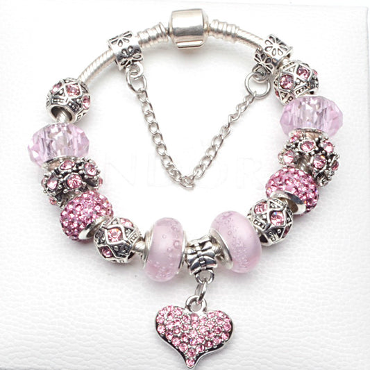 Female crystal ladies pink bracelet-Teresa&#39;s Fashionista LLC