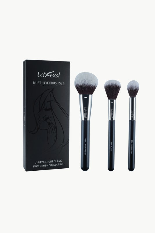 Lafeel Pure Black Collection Must Have Brush Set - Teresa's Fashionista LLC