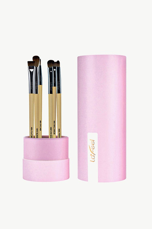 Lafeel Full Eye Brush Set in Taupe-Teresa&#39;s Fashionista LLC