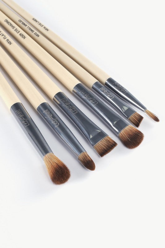 Lafeel Full Eye Brush Set in Taupe-Teresa&#39;s Fashionista LLC