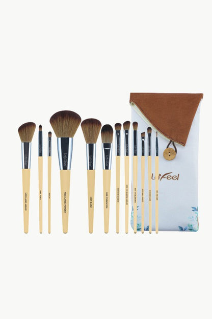 Lafeel Face and Eye Brush Set with Bag-Teresa&#39;s Fashionista LLC