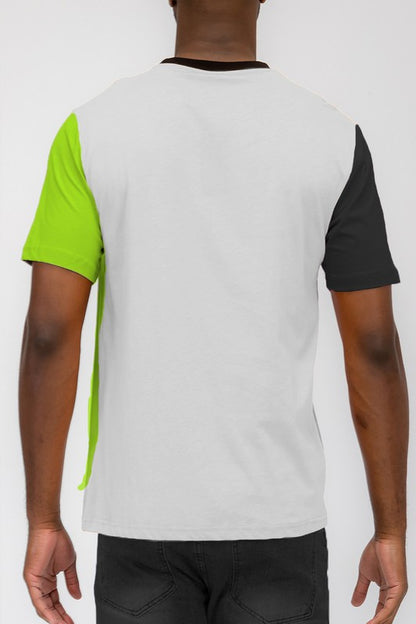 Weiv Mens Color Block T Shirt-Teresa&#39;s Fashionista LLC