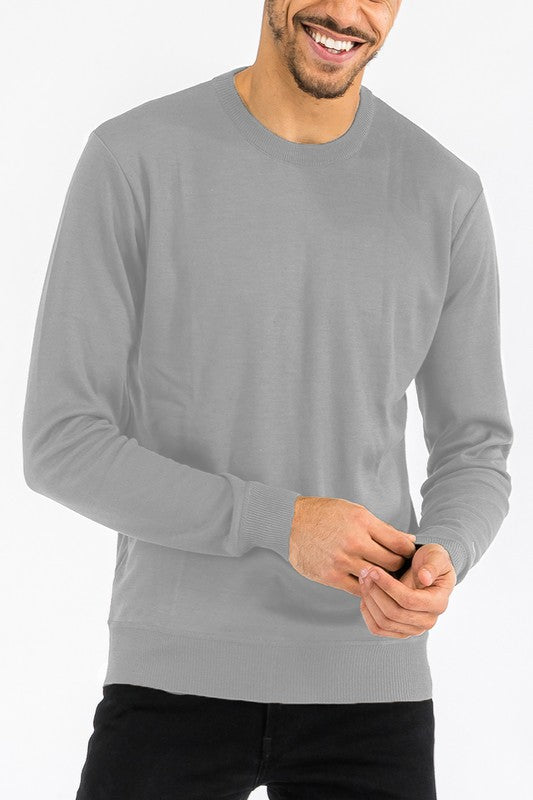 SOLID COLOR ROUND NECK SWEATER-Teresa&#39;s Fashionista LLC