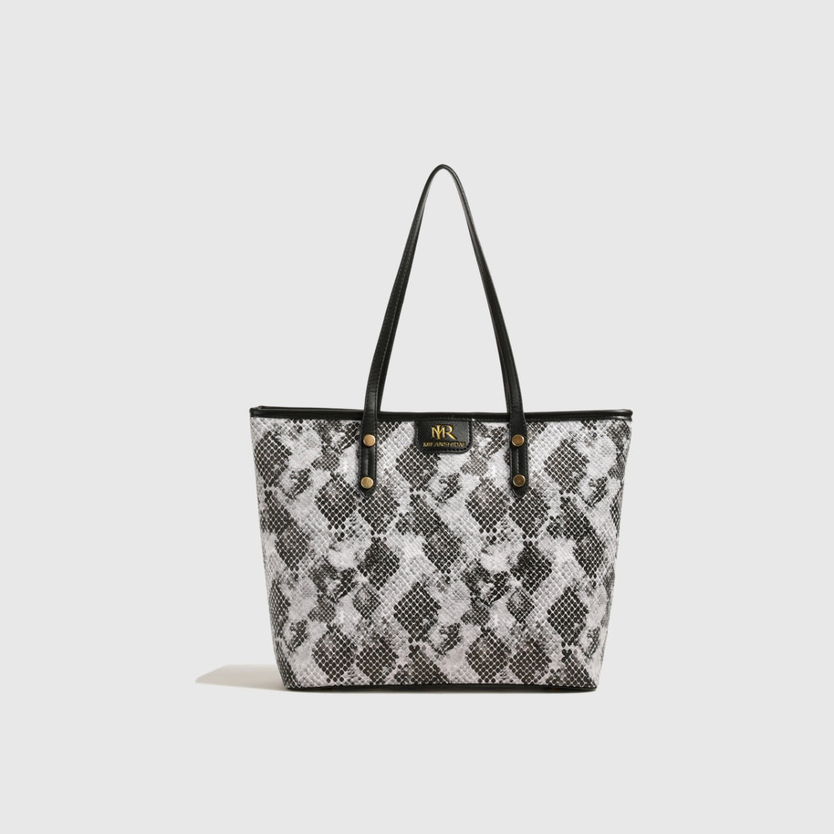 Snakeskin Print PU Leather Tote Bag-Teresa&#39;s Fashionista LLC