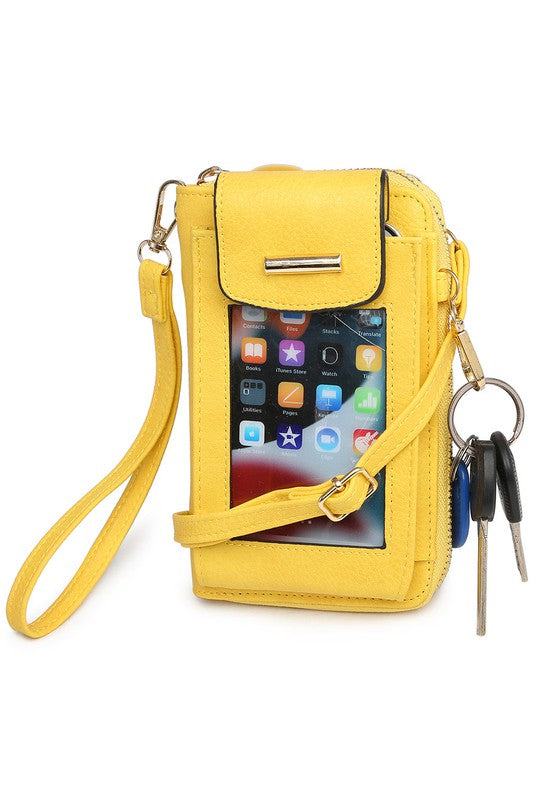 See Thru Window Cell Phone Crossbody Wallet-Teresa&#39;s Fashionista LLC