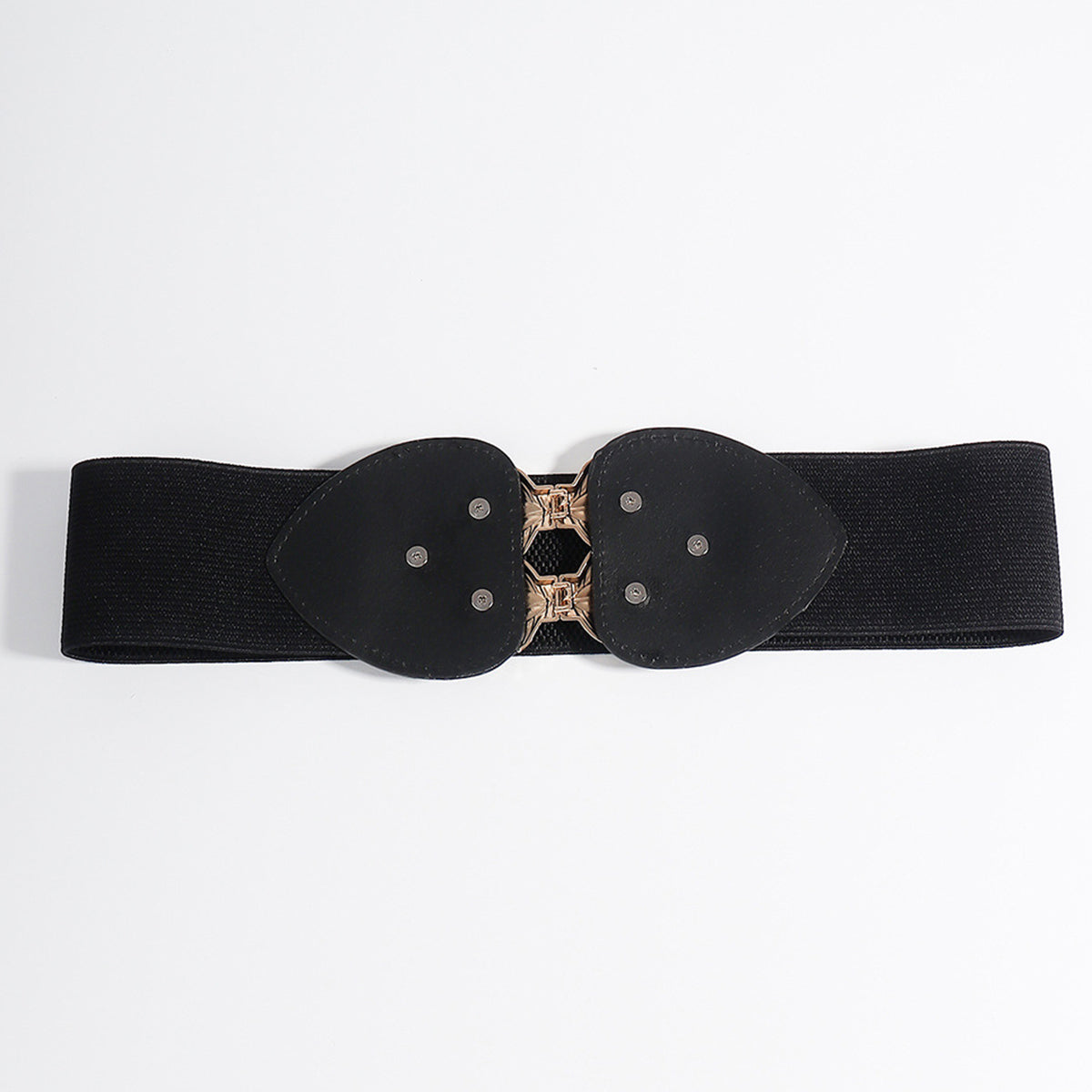 Alloy Leaf Buckle Elastic Belt-Teresa&#39;s Fashionista LLC