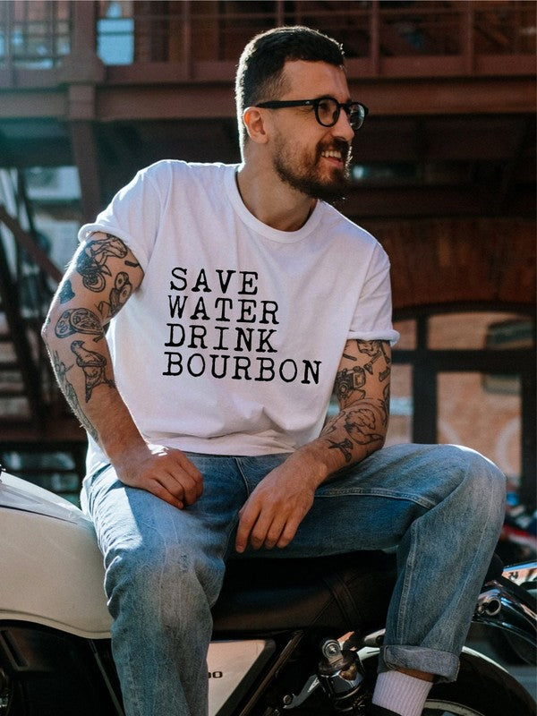 Save Water Drink Bourbon Mens Tee-Teresa&#39;s Fashionista LLC