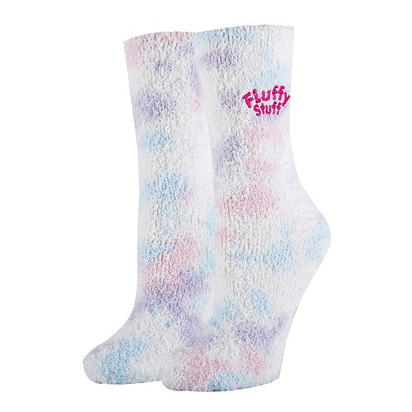 Womens Fuzzy Crew Socks - Fluffy Stuff-Teresa&#39;s Fashionista LLC