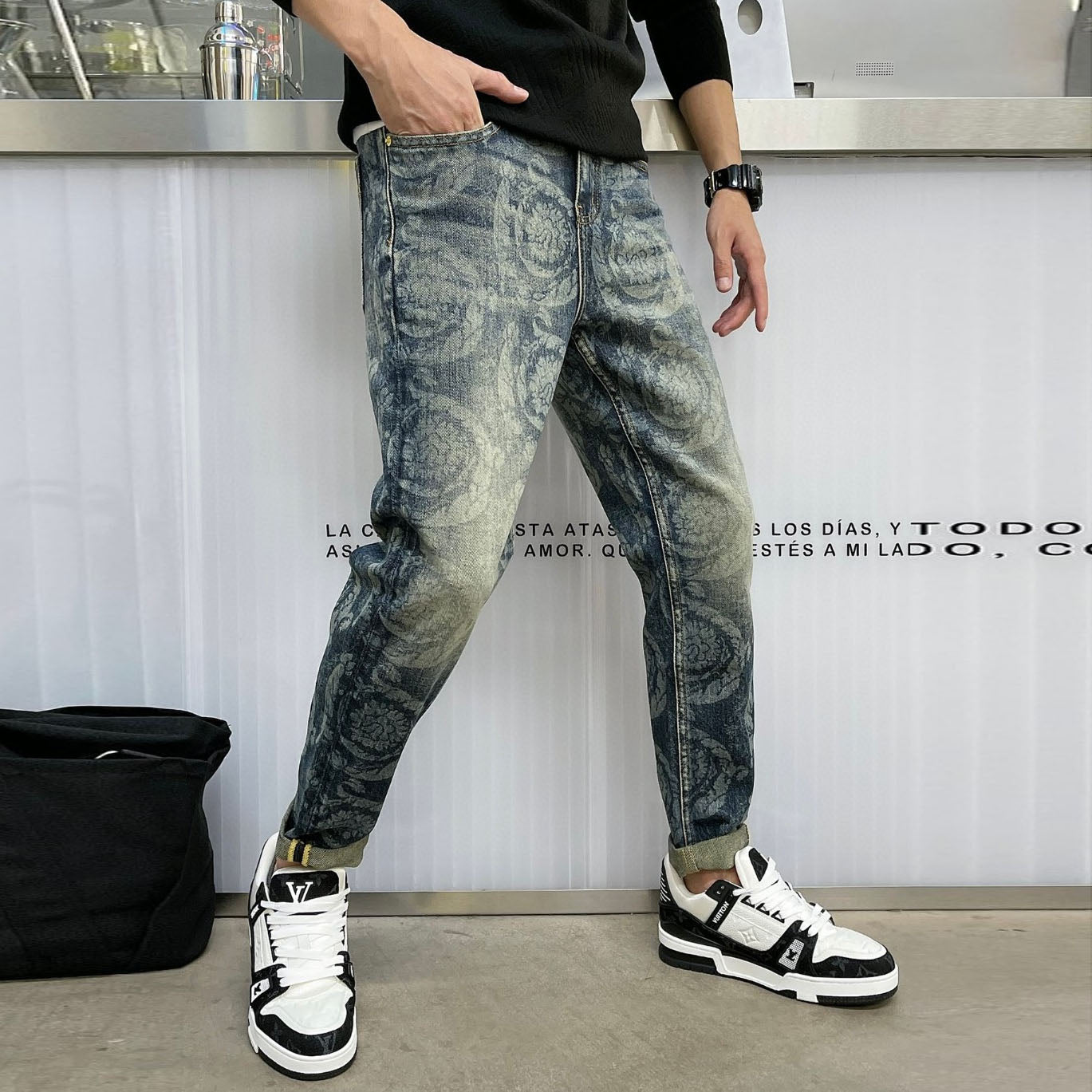 Fashion Men's Jeans Casual Stretch Pants-Teresa&#39;s Fashionista LLC