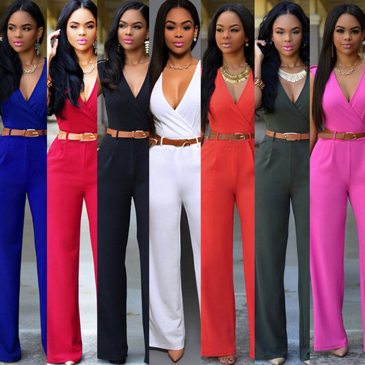 New Women Fashion Jumpsuits Siamese Pants-Teresa&#39;s Fashionista LLC