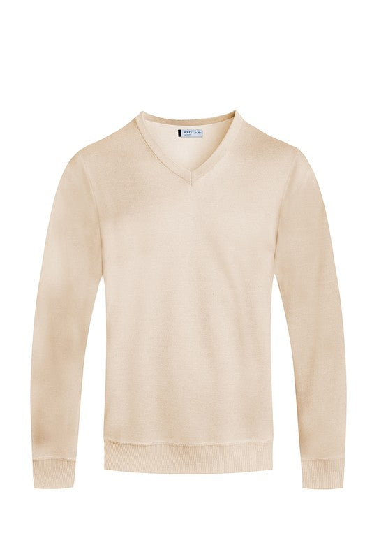 SOLID V-NECK SWEATER-Teresa&#39;s Fashionista LLC