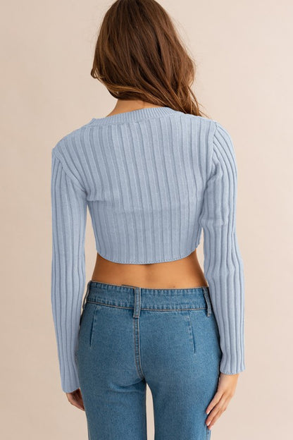 Asymmetrical Hem Sweater Top-Teresa&#39;s Fashionista LLC