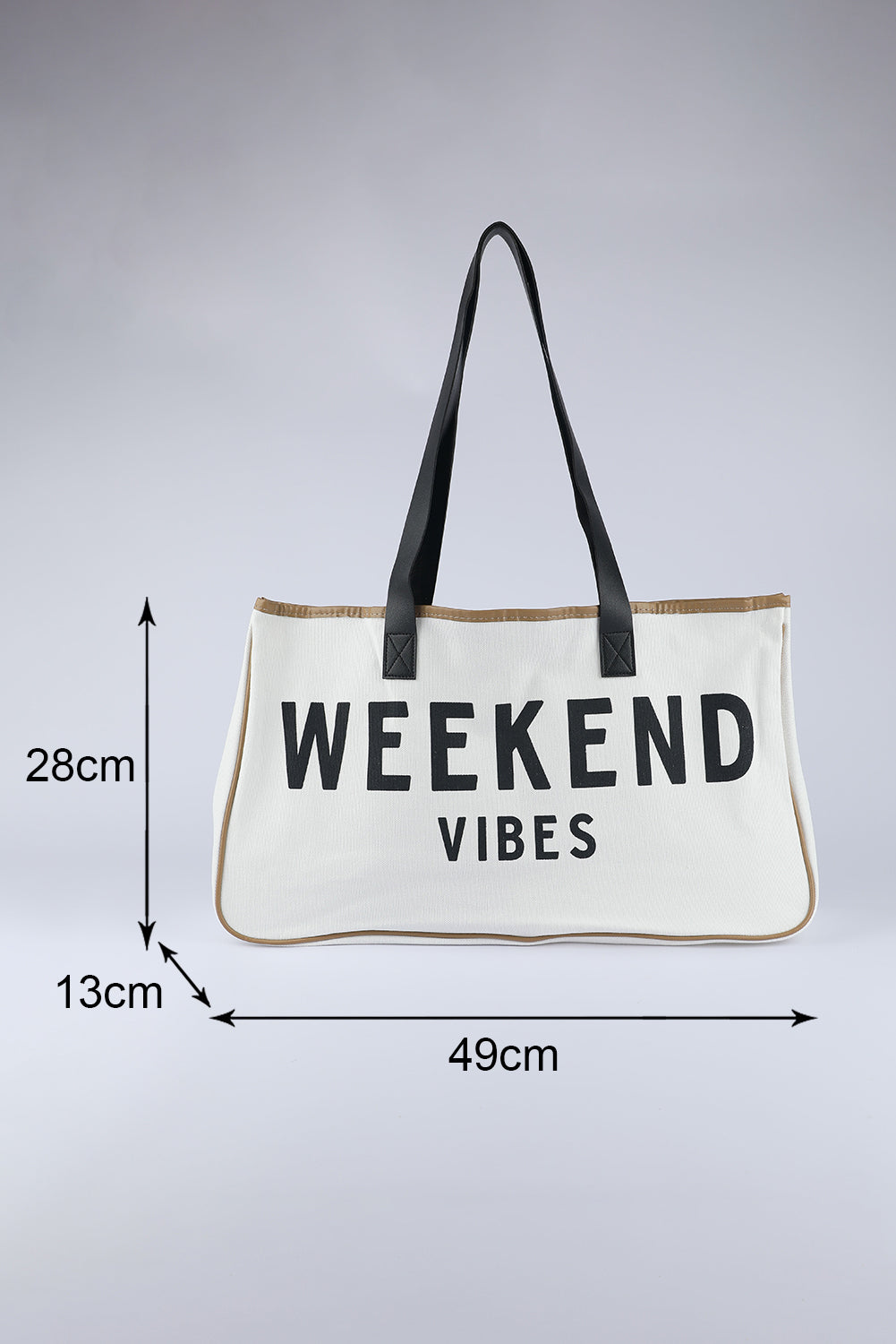 White WEEKEND VIBES Canvas Tote-Teresa&#39;s Fashionista LLC