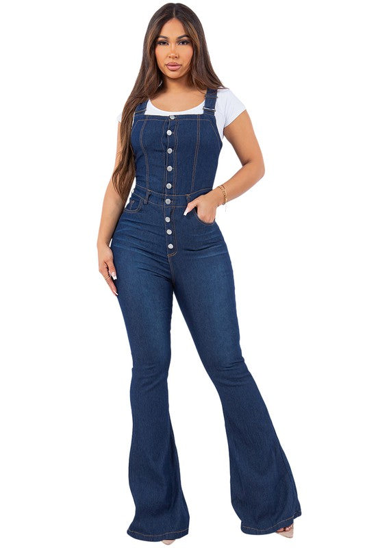 DENIM SEXY DENIM JUMPSUIT-Teresa&#39;s Fashionista LLC