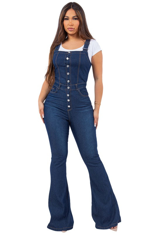 DENIM SEXY DENIM JUMPSUIT-Teresa&#39;s Fashionista LLC