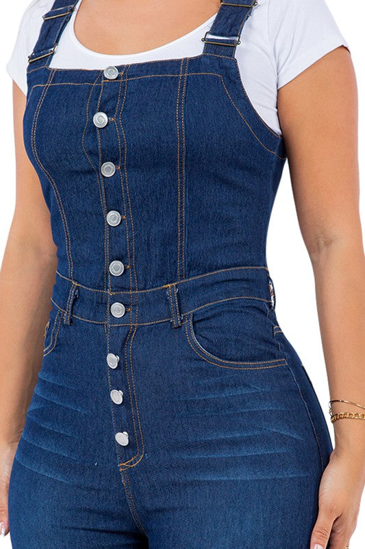 DENIM SEXY DENIM JUMPSUIT-Teresa&#39;s Fashionista LLC