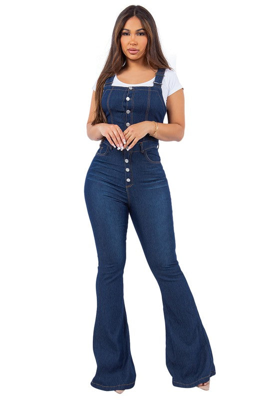 DENIM SEXY DENIM JUMPSUIT-Teresa&#39;s Fashionista LLC